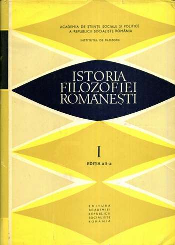 Istoria filozofiei româneşti (vol. 1)