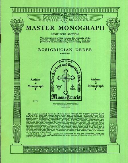 Rosicrucian Master Monograph - Atrium 2 - Monograph 1