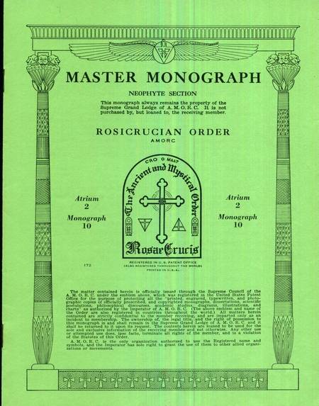 Rosicrucian Master Monograph - Atrium 2 - Monograph 10