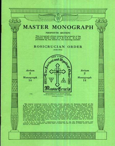 Rosicrucian Master Monograph - Atrium 2 - Monograph 14