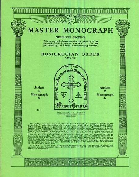 Rosicrucian Master Monograph - Atrium 2 - Monograph 4