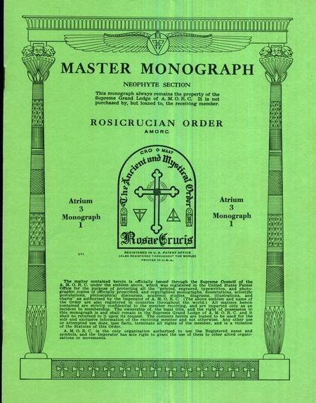 Rosicrucian Master Monograph - Atrium 3 - Monograph 1