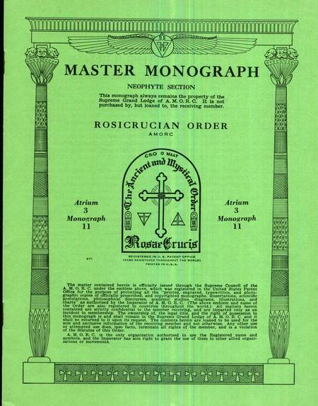 Rosicrucian Master Monograph - Atrium 3 - Monograph 11