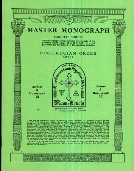 Rosicrucian Master Monograph - Atrium 3 - Monograph 12