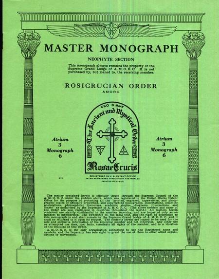 Rosicrucian Master Monograph - Atrium 3 - Monograph 6