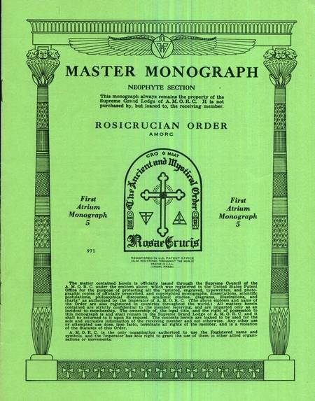Rosicrucian Master Monograph - First Atrium - Monograph 5