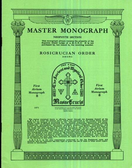 Rosicrucian Master Monograph - First Atrium - Monograph 8