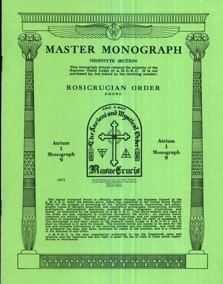 Rosicrucian Master Monograph - First Atrium - Monograph 9