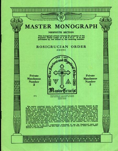 Rosicrucian Master Monograph - Private Mandamus - Monograph 2